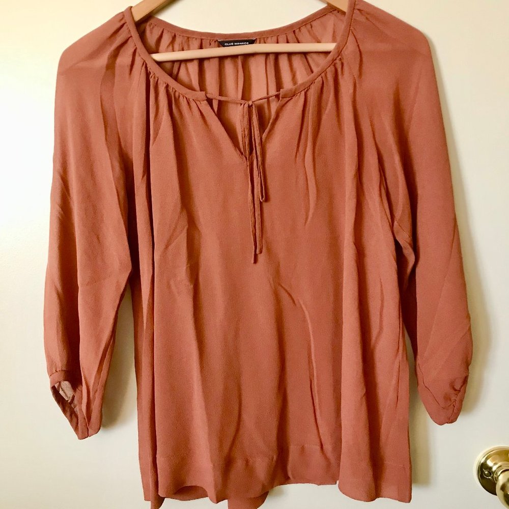 Club Monaco 100% Silk Lightweight Blouse